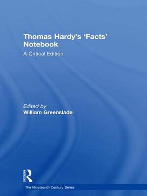 cover image of Thomas Hardy's 'Facts' Notebook